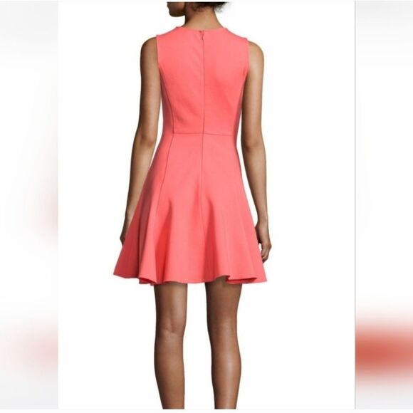 Halston Heritage Vibrant Coral Mini Dress - Picture 4 of 6